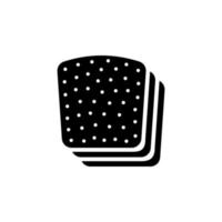 baking, bread, slices vector icon