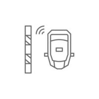 Parking sensor, car vector icon