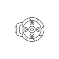 Disc brake, car vector icon