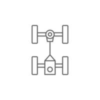 Steering, car vector icon