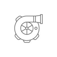 Turbo engine, car vector icon