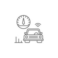 Cruise control, car vector icon