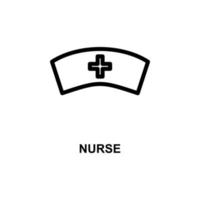 nurse sign simple line vector icon