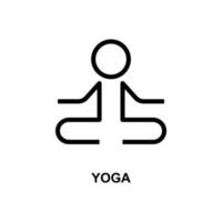 yoga firmar sencillo línea vector icono