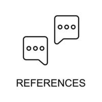 referencias línea vector icono