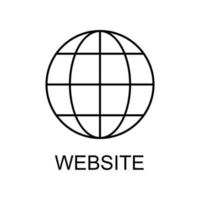 sitio web línea vector icono