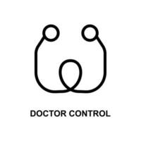 endoscope doctor control simple line vector icon