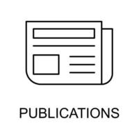 publications line vector icon