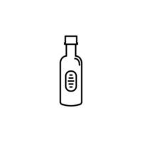 bottle of vodka vector icon