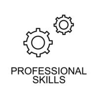 professional skills line vector icon