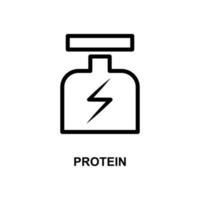 protein simple line vector icon