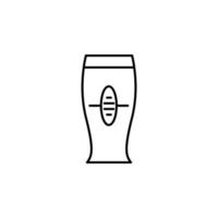 cerveza vaso vector icono