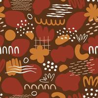 Vector seamless pattern with abstract organic shapes.