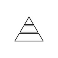 pyramid chart line vector icon