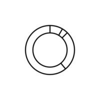 ring chart line vector icon