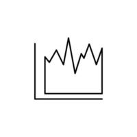 financial chart line vector icon