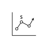 line chart line vector icon