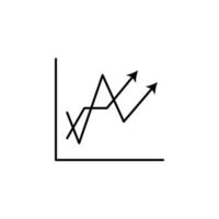 line chart line vector icon