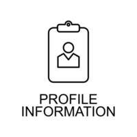 profile information line vector icon
