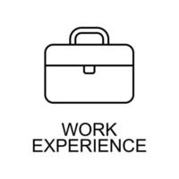 work experience line vector icon