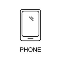 smart phone line vector icon