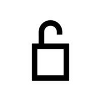 open lock vector icon