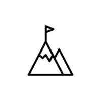 Mountain Flag vector icon