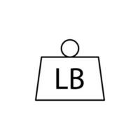 weight LB vector icon