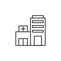 building, clinic, hospital vector icon