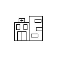 building, clinic, hospital vector icon