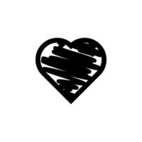 heart hand drawn vector icon