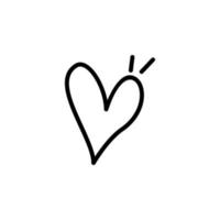 heart hand drawn vector icon