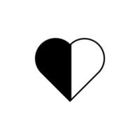 heart flat, vector icon
