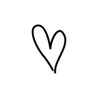 heart hand drawn vector icon