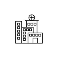 building, clinic, hospital vector icon