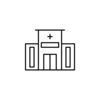 building, clinic, hospital vector icon