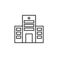 building, clinic, hospital vector icon