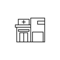 building, clinic, hospital vector icon