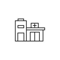 building, clinic, hospital vector icon