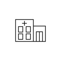 building, clinic, hospital vector icon