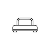 bed with long board vector icon