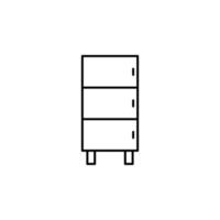 chest of drawers vector icon