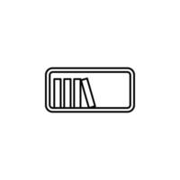 bookshelf vector icon