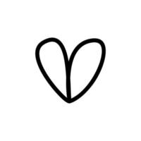 heart hand drawn vector icon