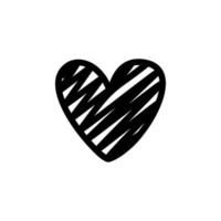 heart hand drawn vector icon