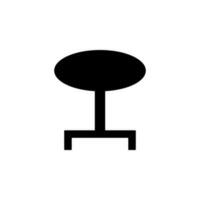 round table glyph vector icon