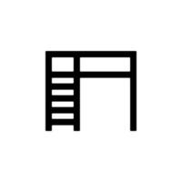 computer table glyph vector icon