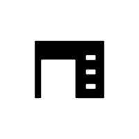 computer table glyph vector icon