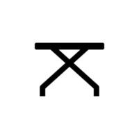 folding table glyph vector icon