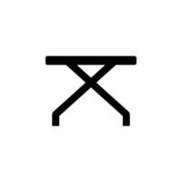 folding table glyph vector icon